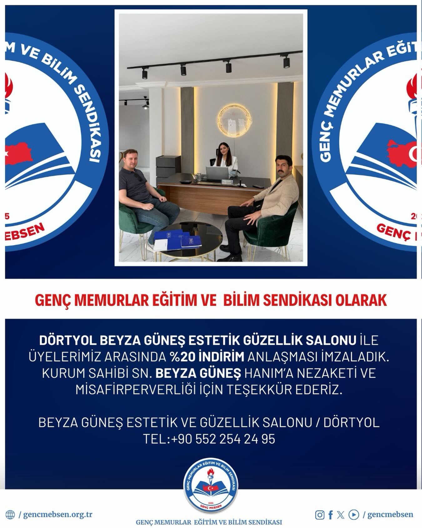 Dörtyol Beyza Güneş Estetik ve Güzellik Salonu ile İndirim Protokolü Anlaşması İmzaladık